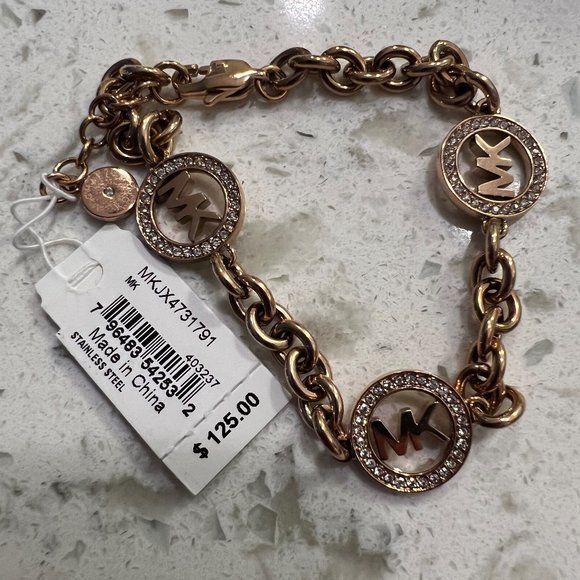 Michael Kors Logo Circles Adjustable Bracelet - Picture 2 of 2